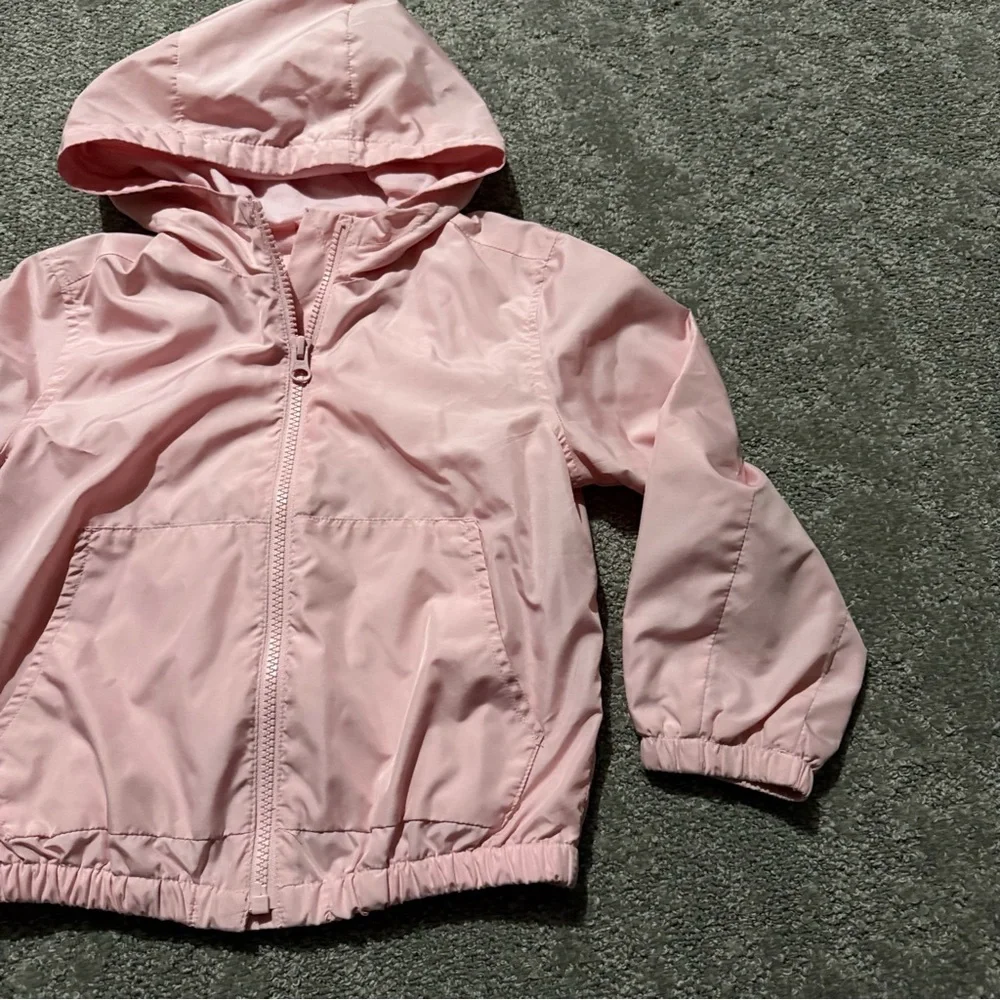 GAP KIDS size XS lightweight spring fall jacket in pale pink zipper and pockets